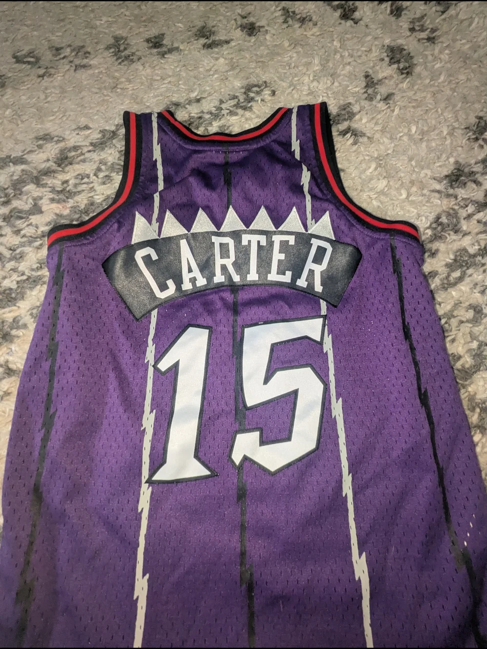 Mitchell & Ness Purple & Red Toronto Raptors Kids Jersey No.15 Vince Carter
